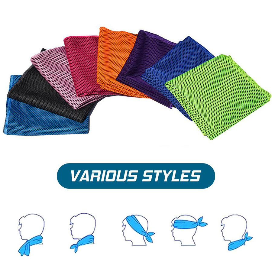 2er-Pack TOMTOP JMS kühlende Reise-Eishandtücher, weich und atmungsaktiv für Sport und Fitness, Black & Green - Bild 6