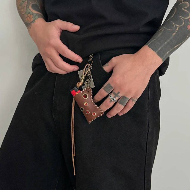 Salircon Schlüsselanhänger, geflochtenes Leder, Unisex - Bild 1
