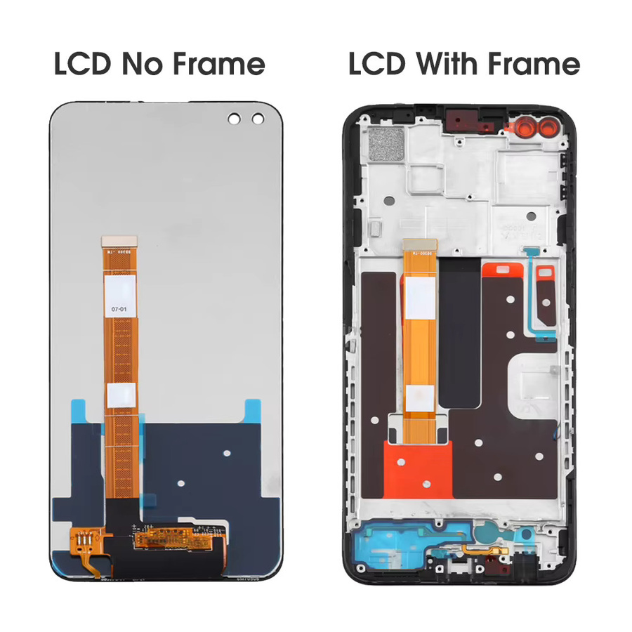 Oppo Reno4 Z 5G LCD-Display mit Rahmen, 6.57 Zoll Touchscreen Digitizer in Schwarz - Bild 3