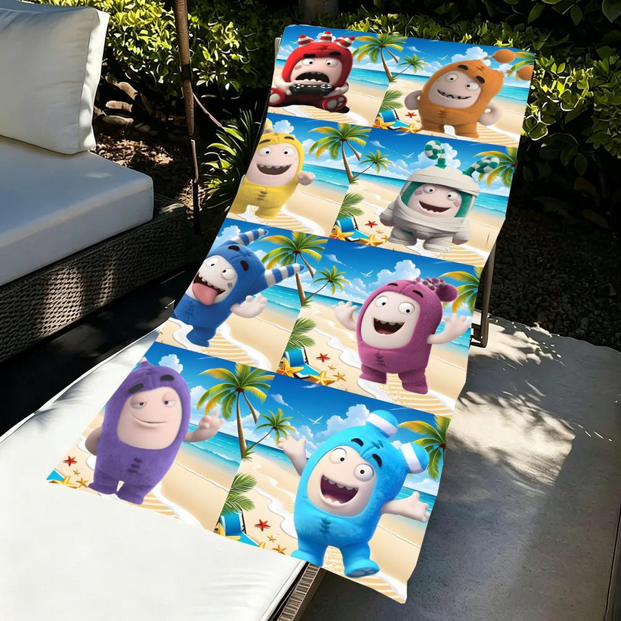 O-Oddbods Mikrofaser Strandtuch Multicolor, schnelltrocknend und sandfrei, B/H: 60 x 35 cm - Bild 3