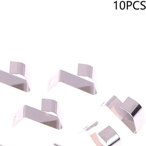 10 Stück 5231 SMT-Batterie-Blattfederkontakte in Silber für A-, AA-, CR2-, CR123A- und 9-Volt-Batterien - Bild 1