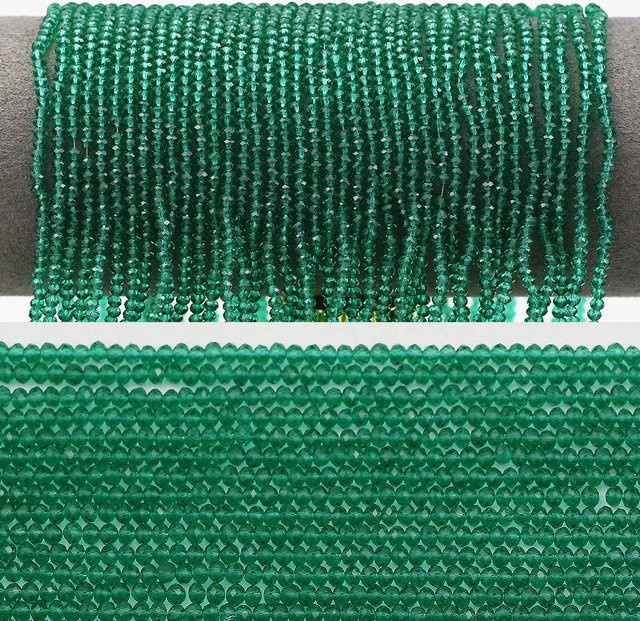WLYeeS Kristallperlen Glas, Grün, 2 mm, Unisex - Bild 1
