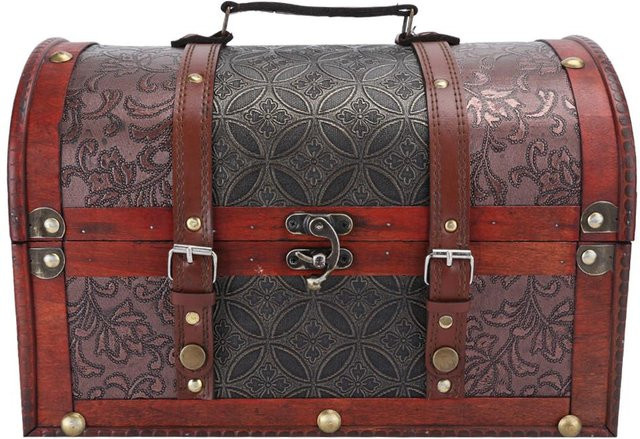 Dekorative Vintage Holzkiste als Aufbewahrungsbox und Schmuckkiste in Medium Gray - Bild 1