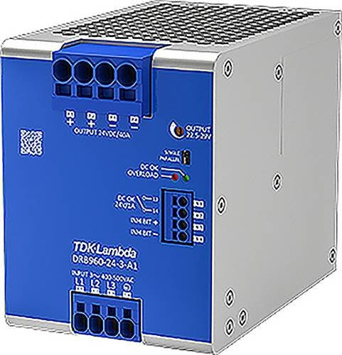 TDK-Lambda Hutschienen-Netzteil DRB960-24-3-A0, 29 V/DC, 20A, 480W, 1 Ausgang, Blau - Bild 1