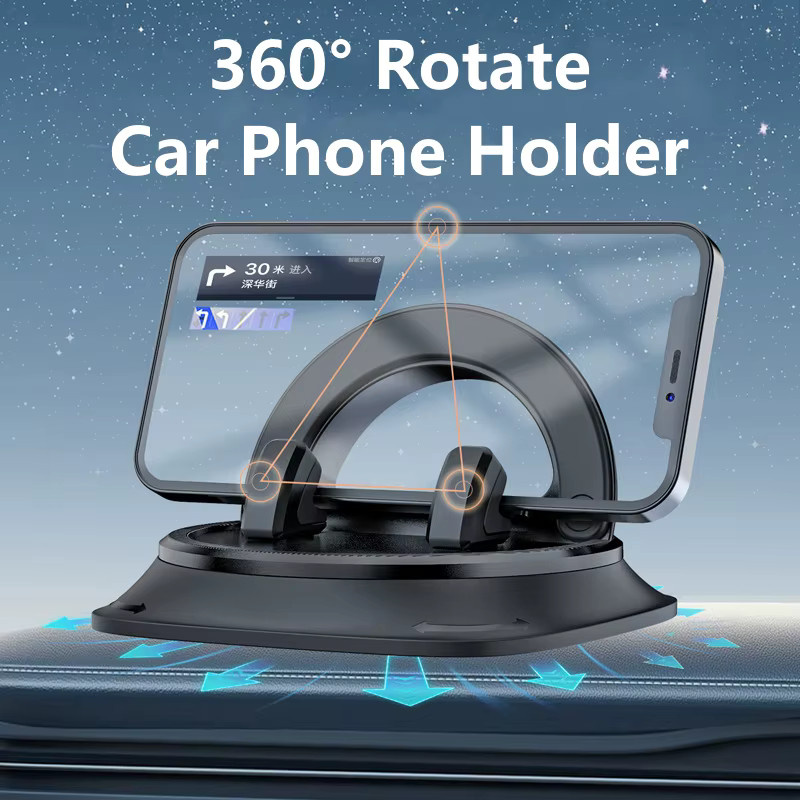 Automatischer Smartphone Halter für das Dashboard mit 360 Grad Rotation und Anti-Slip Matte Pad in Schwarz - Bild 2