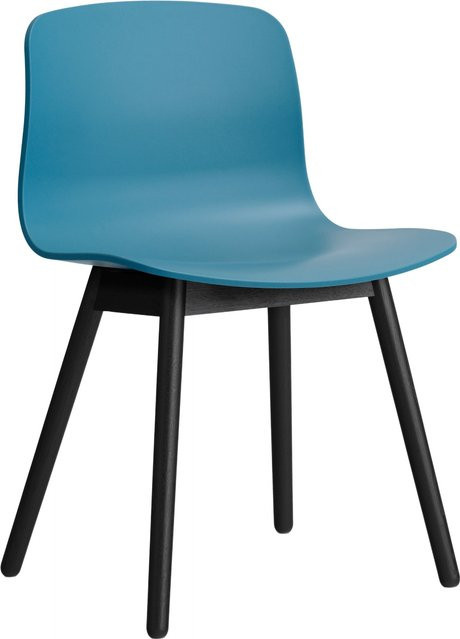 HAY About A Chair AAC 12 Designstuhl aus Polypropylen in Blau mit Eichengestell - Bild 1
