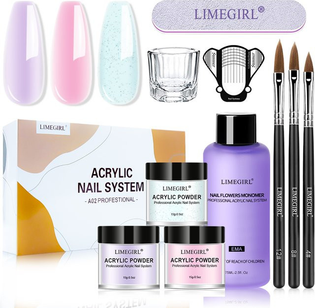 LIMEGIRL Nagel-Acrylpulver und Monomer, Glänzend - Bild 1