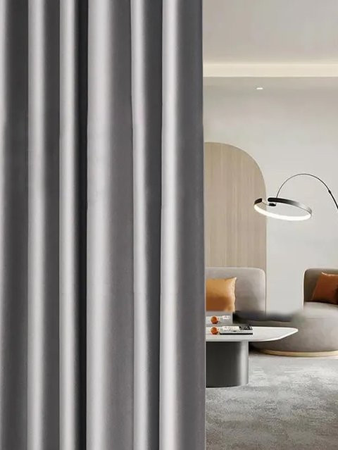 CENTURyMiG Verdunkelungsvorhänge Hellgrau für Wohnzimmer und Schlafzimmer mit Sonnenschutz und Windschutz - Bild 1