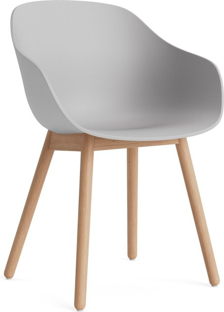 HAY About A Chair AAC 212 mit Armlehnen in Grau aus Holz mit organischem Design - Bild 1
