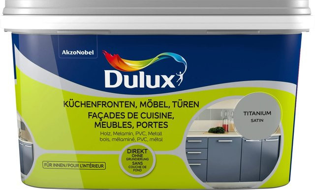 Dulux Fresh Up Lack für Küchen, Möbel und Türen in Satin Titanium, Farbe Grau/Silber, deckend - Bild 1