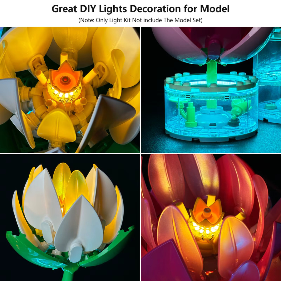 LYBMTWF LED-Beleuchtungsset für Wasserlilien-Bausteine - Bild 4