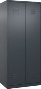 C+P Wäsche-Spind Classic PLUS mit 2 Abteilen und Zylinderschloss in Anthrazit, H x B x T: 185 x 80 x 50 cm - Bild 1