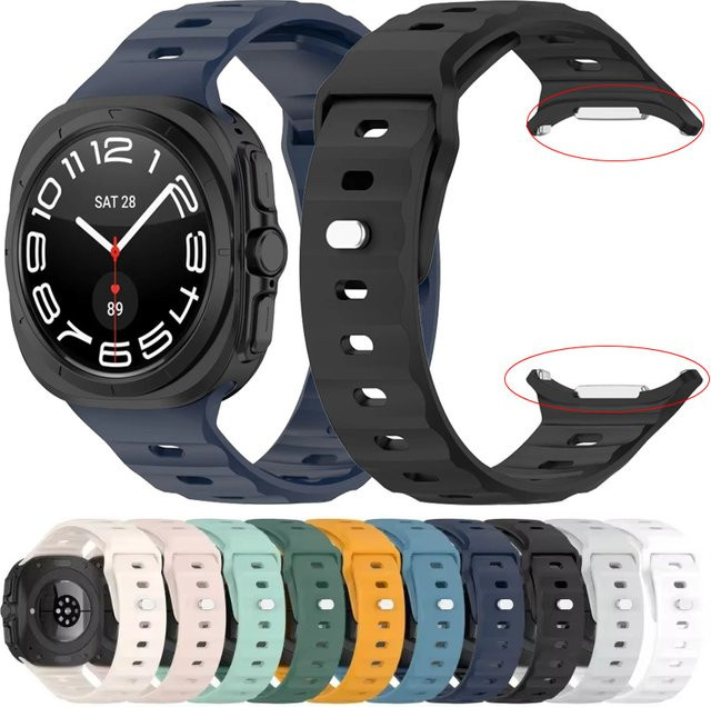 Correa Uhrenarmband Silikon, Schwarz, Samsung Galaxy Watch 2025 Ultra 47 mm - Bild 1