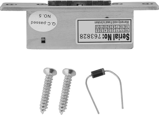 Meterk Elektrisches Türschloss mit Doppelentriegelungsmodus und Zugangskontrolle, Grau/Silber, Mortise-Bauweise aus Edelstahl - Bild 1