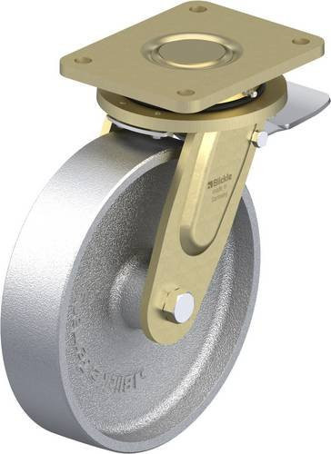 Blickle LS-G 250G-ST Lenkrolle mit Feststeller, silber, Rad-Durchmesser: 25 cm, Tragfähigkeit: 1400 kg - Bild 1