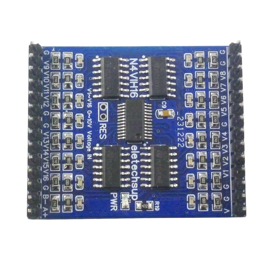 Eletechsup 16CH RS485 Analoges Eingangsmodul N4VIH16 N4CIE16 Strom- und Spannungskollektor in Blau - Bild 2