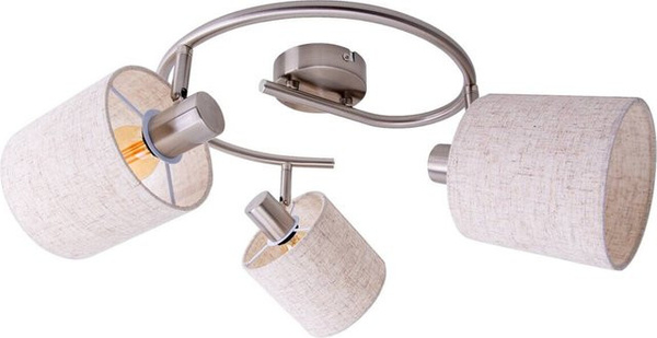 Näve Deckenrondell Maron Spotleuchte beige aus Metall und Textil B/H/T: 52 x 22 x 52 cm