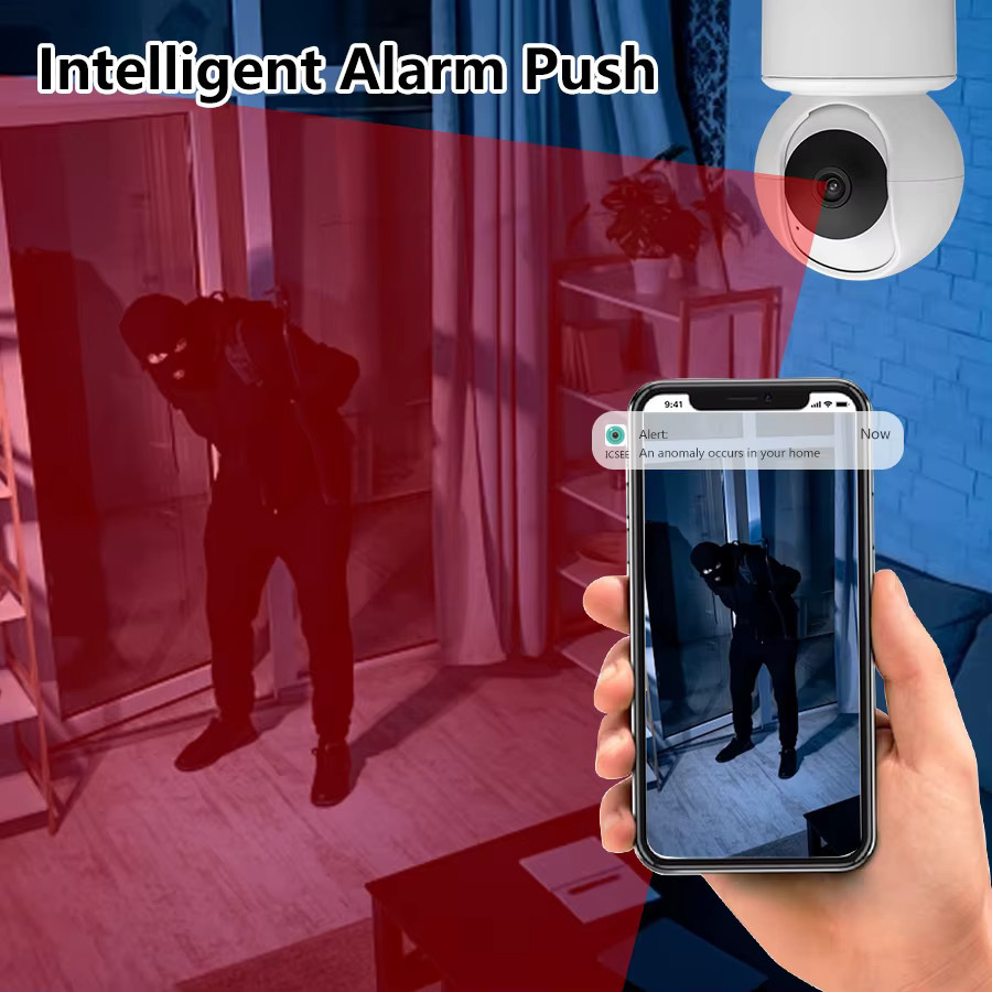 BERRY IOT WLAN-Überwachungskamera mit Nachtsicht, PTZ-Funktion und Sprachgegensprechanlage, Weiß - Bild 5