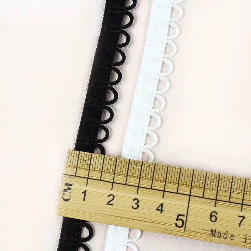 Elastisches Nylonband als U-Wellen-Spitzenborte in Schwarz, 15 mm Breite, für Kleiderdekoration und DIY-Bastelzubehör - Bild 3