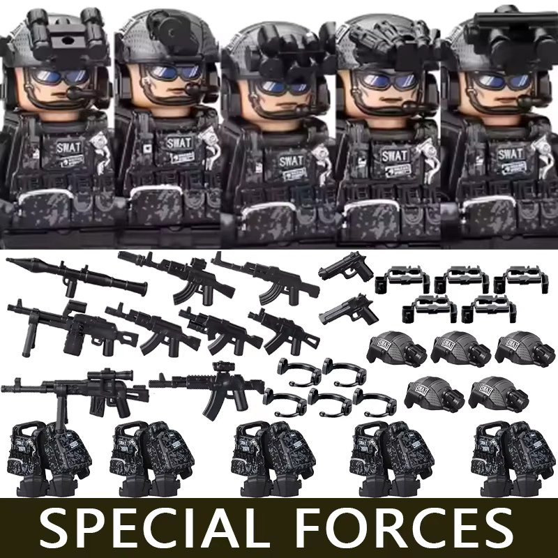 BRICKPANDA MOC Militär-Serie Spezialeinheiten Polizei, Zubehör - Bild 2