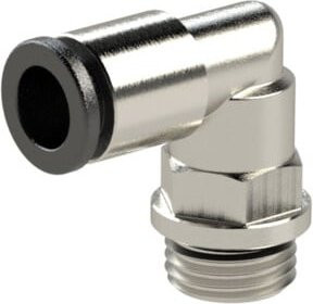 Riegler Winkeleinschraubverschraubung value line G 3/8 a. aus Messing silber Ø 10 mm - Bild 1