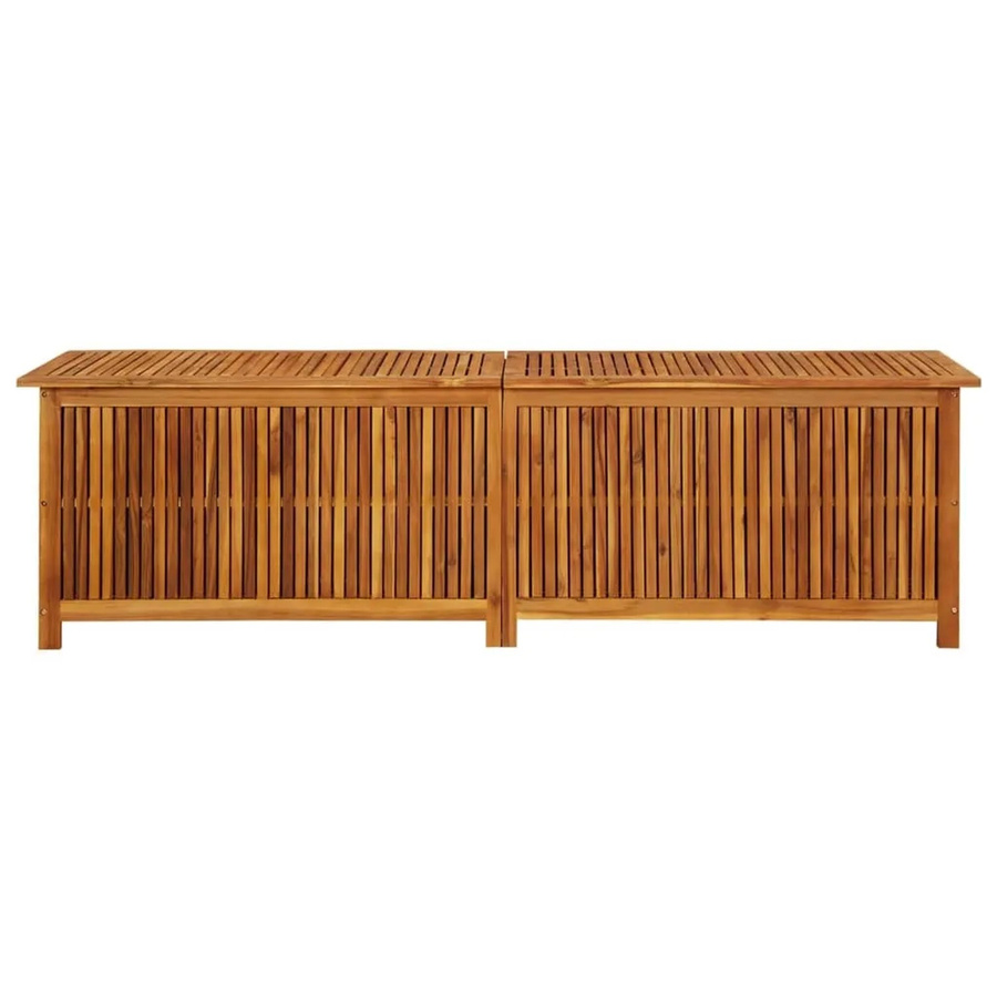 vidaXL Garten-Aufbewahrungsbox aus Akazien-Massivholz in Braun, B/T/H: 200 x 50 x 58 cm - Bild 2