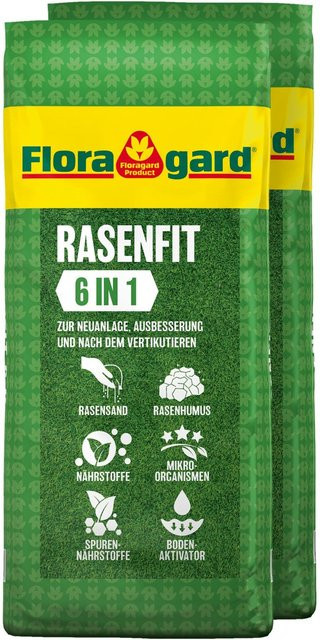 Floragard Rasenfit 6 in 1 Dünger für deinen Rasen, 2 x 18 l - Bild 1