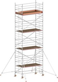 Hymer Fahrgerüst mit Ausleger aus Aluminium in Silber, B/T: 295 x 150 cm, Reichhöhe: 9,4 m - Bild 1