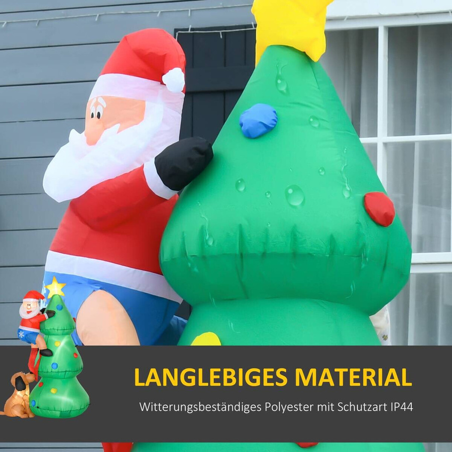 HOMCOM Aufblasbarer Weihnachtsartikel in Grün und Multicolour - Bild 3