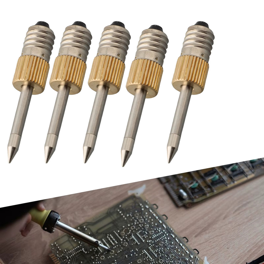 5 Stück Lötspitzen für E10-Schnittstelle von DAZZLEEX aus Stahl in Silber, 50 mm - Bild 2