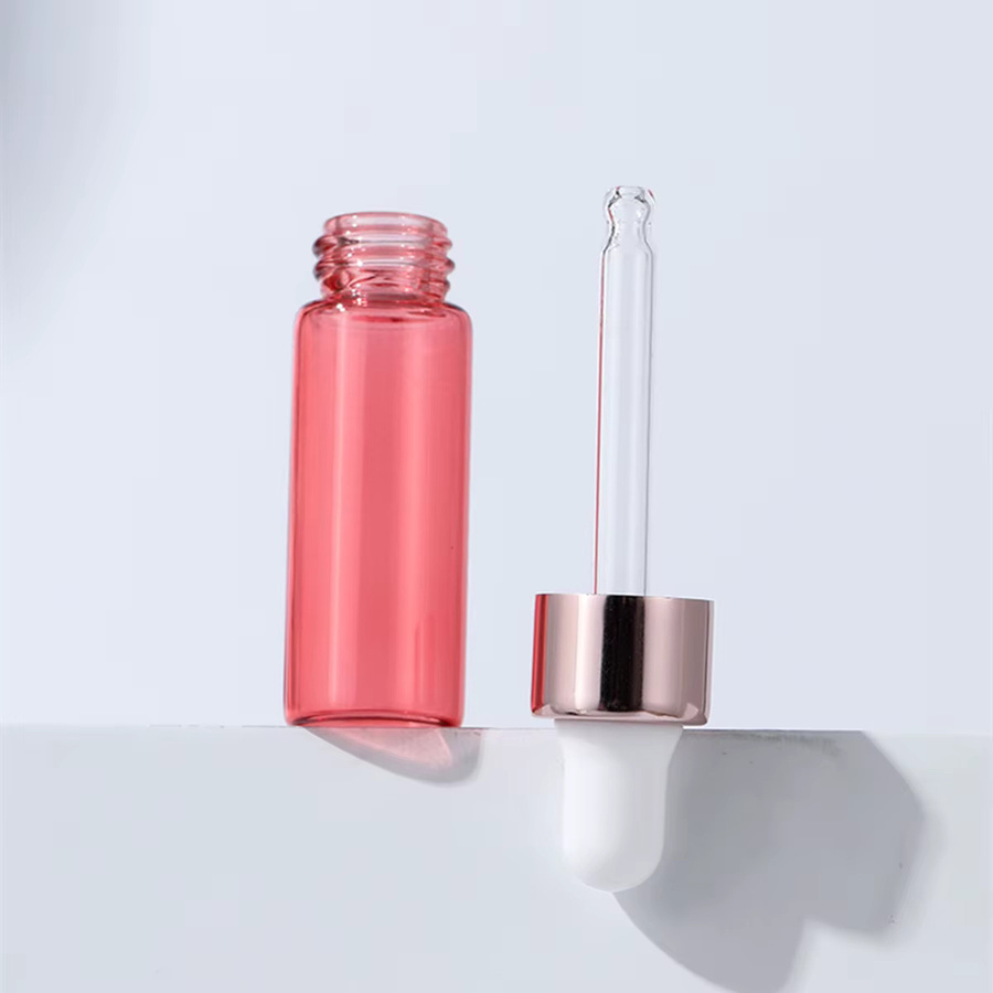 StarDu Packing Mini-Tropfflaschen aus Glas mit Glaspipette, 10 Stück, Rosa - Bild 3