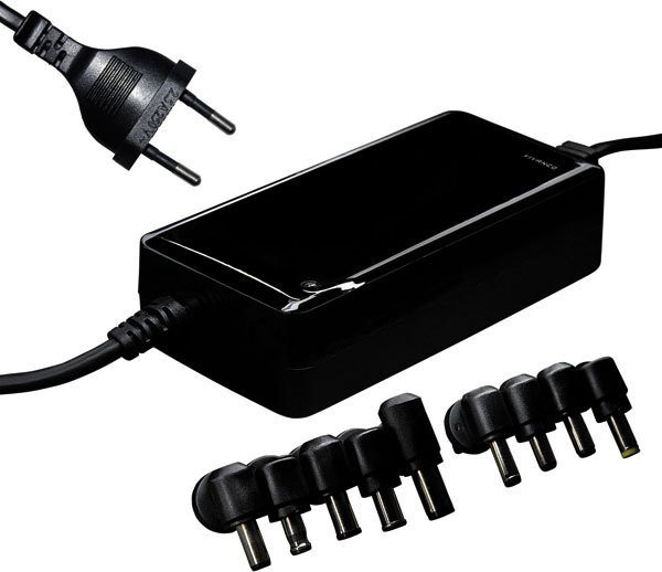 Vivanco Universal Schaltnetzteil für Notebooks und Netbooks, 90 Watt, Schwarz - Bild 1