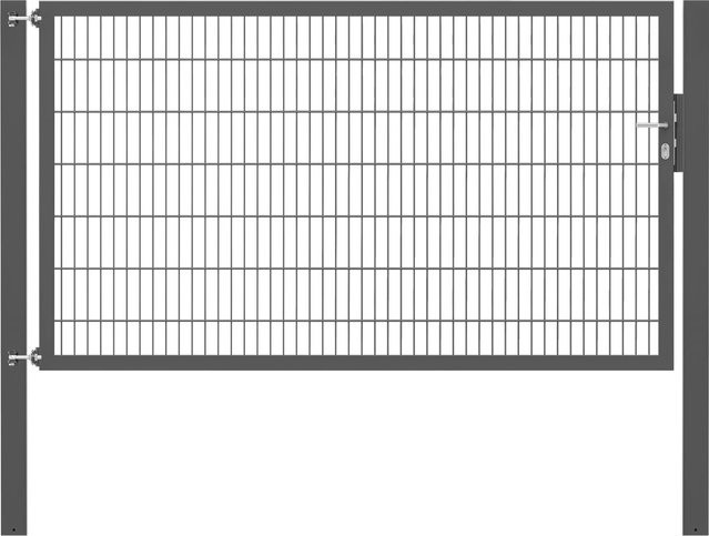 Einzeltor Flexo Plus in Anthrazit mit Pfosten, Breite: 250 cm, Höhe: 140 cm, Pfostenmaße: 100 x 100 cm - Bild 1