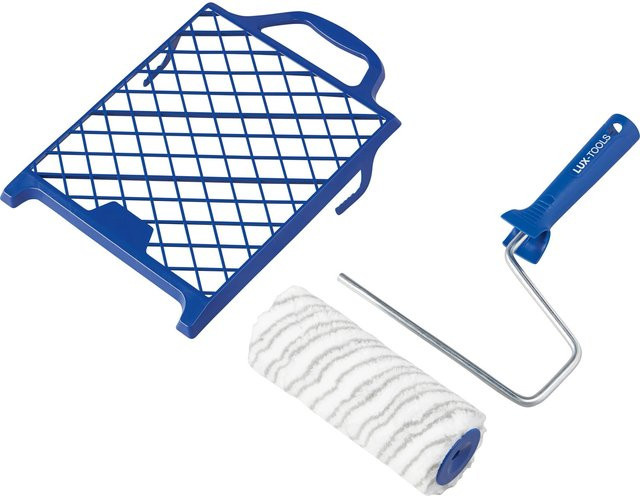 LUX-TOOLS Streich-Set für Dispersion, 3-teilig, Blau, Breite: 18 cm - Bild 1