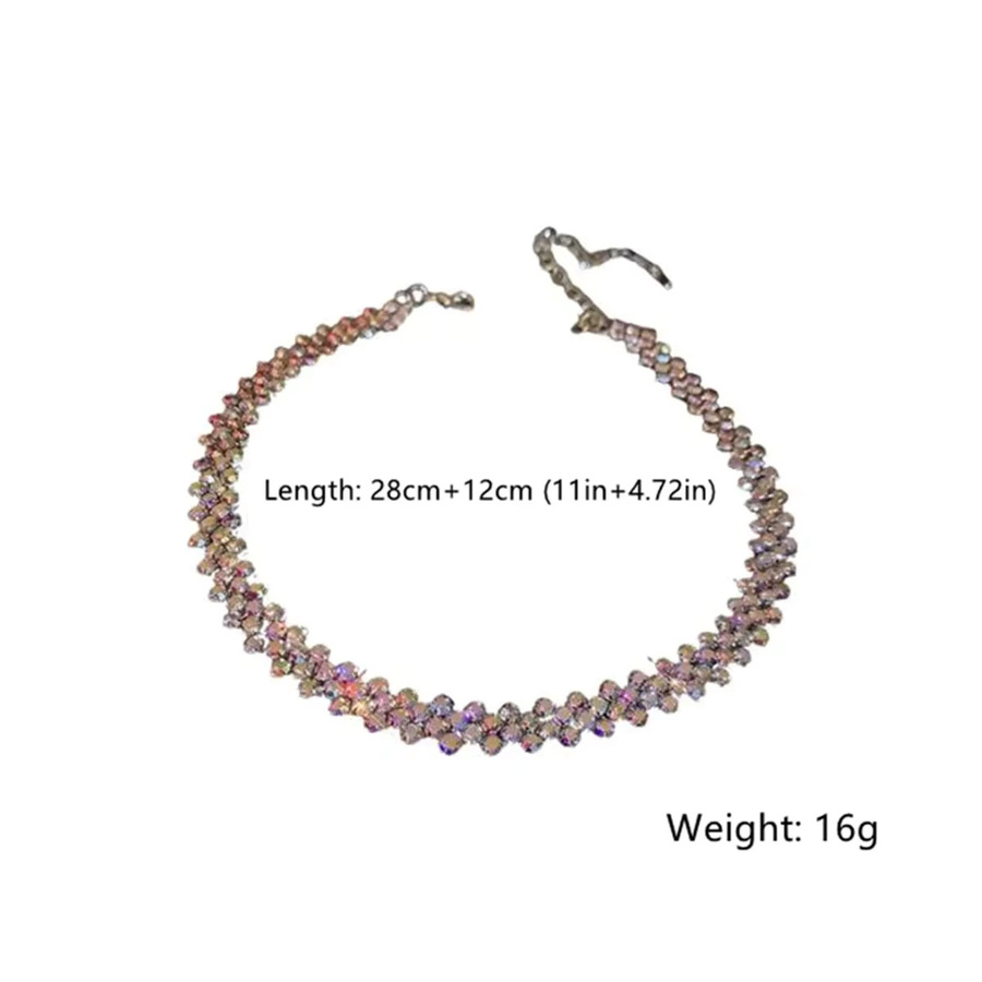FYUAN Choker Halskette, Bunt, Kristall, Damen - Bild 3