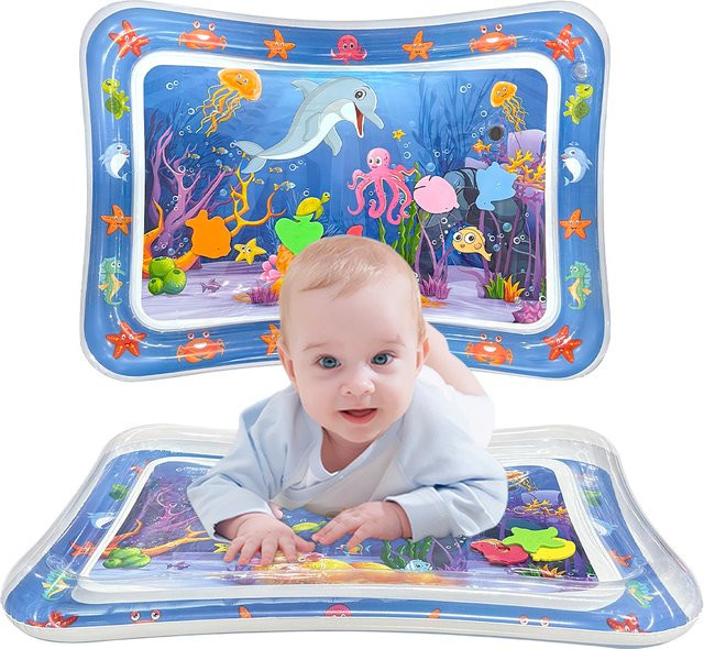 Blau Delphin Aufblasbare PVC Wasser Matte, Meerestiere, 1-teiliges Set - Bild 1