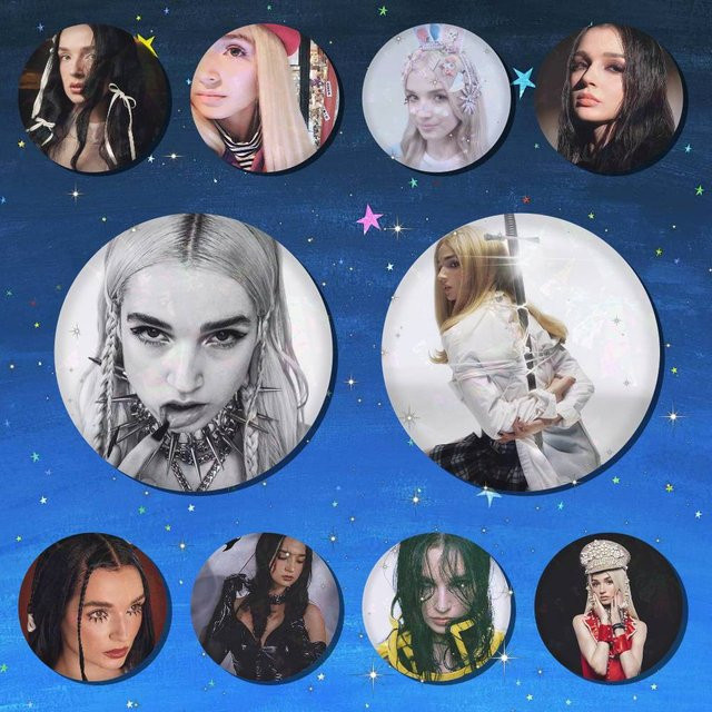 Singer Poppy Snap-in Pins, Cartoon-Figur, rund, Broschen - Bild 1