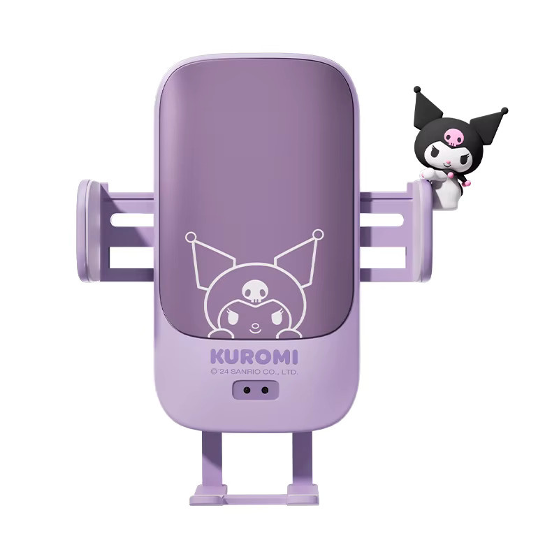 Sanrio Kuromi Handyhalterung für das Auto, wiederaufladbare kabellose Navigationshalterung in Lila - Bild 6