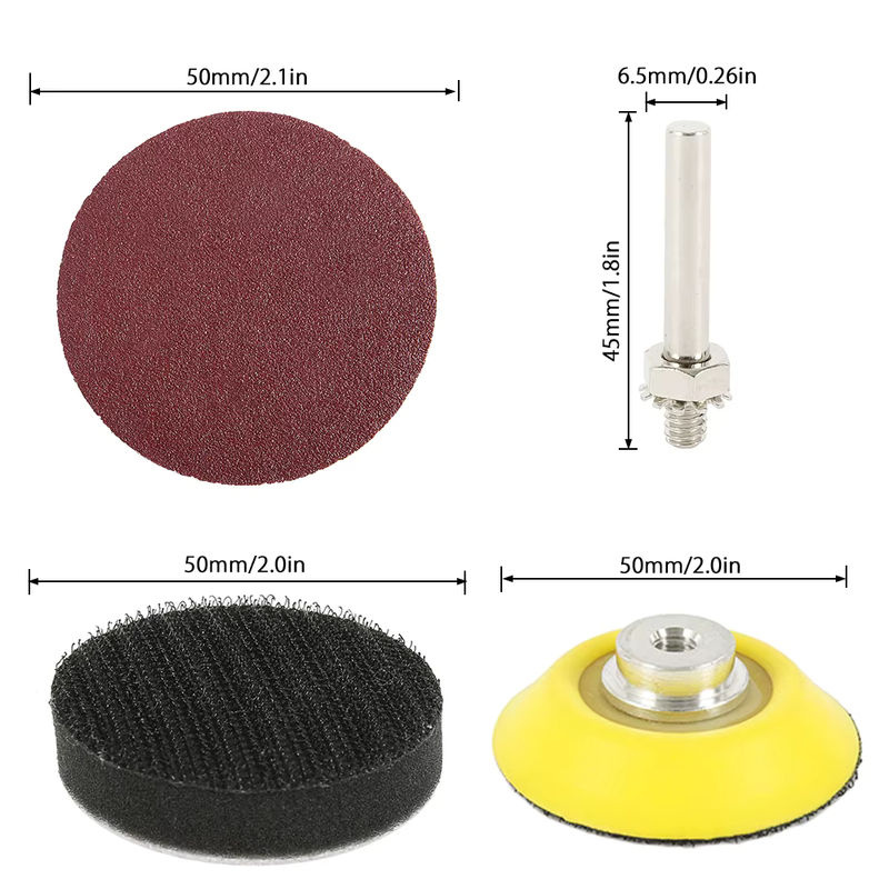 Toorise Schleifscheiben Pad Kit mit Schleifpapier 60-1000 Körnung und Polierpads, 2 Zoll, Mehrfarbig - Bild 4