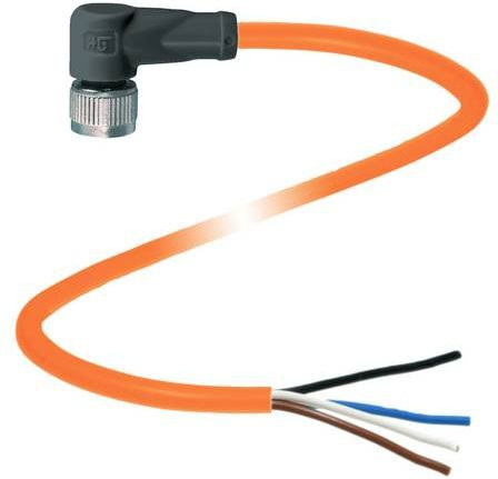 Pepperl+Fuchs Sensor-Aktor-Steckverbinder 70128170-100000, konfektioniert, 4-polig, orange, Länge: 5 m - Bild 1