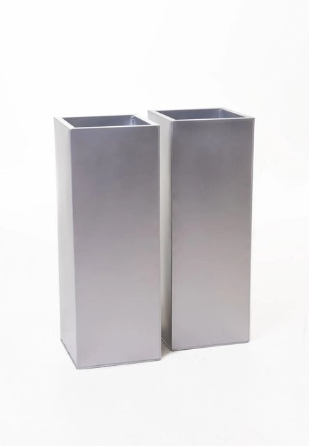 Vivanno Pflanzkübel Block Silber B/T/H: 29 x 29 x 80 cm - Bild 1