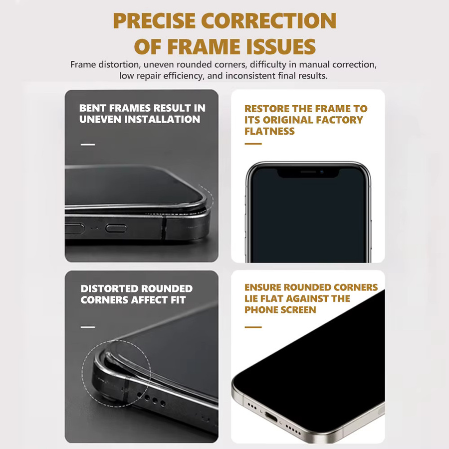 KEGUAN FSF-001 4-in-1 Kantenrahmen-Geradehalter für die Handy- und iPad-Reparatur zur Korrektur von geraden und abgerundeten Kanten - Bild 3