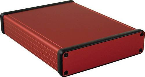 Hammond Electronics Profil-Gehäuse 1455P1601RD aus Aluminium in Rot, B/T/H: 160 x 125 x 30,5 mm - Bild 1