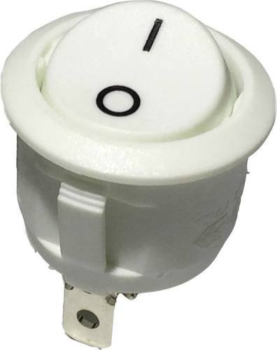 TRU Components Wippschalter R13-112A in Weiß, 1 x Aus/Ein rastend, 250 V/AC 6A - Bild 1