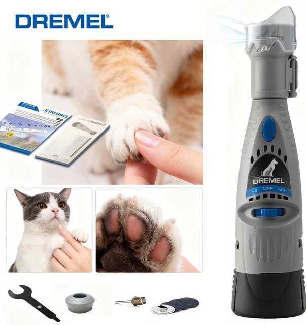 Dremel Nagelschleifer für Hunde und Katzen, batteriebetrieben, grau - Bild 1