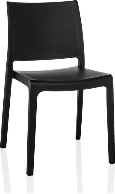 hjh LIVING Outdoor Stuhl T37 V aus Polypropylen ohne Armlehnen in Schwarz, UV- und wetterbeständig - Bild 1