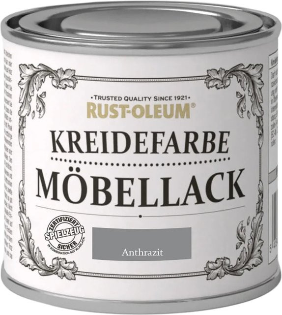 Rust-Oleum Kreidefarbe für Holz in Anthrazit Matt, 125 ml - Bild 1