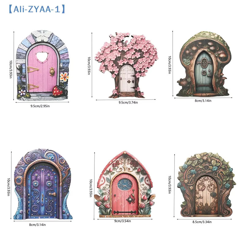 JETTING Feentür aus Holz als Miniatur-Ornament für den Feengarten im rustikalen Design - Bild 2