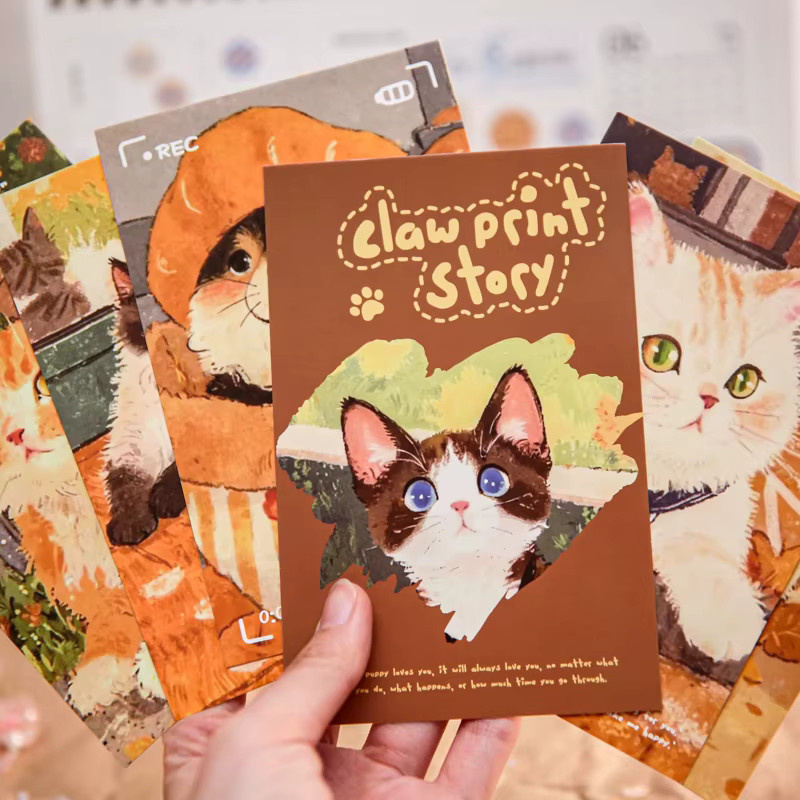 30 Blatt Kawaii Ins Postkarten mit süßen Haustier-Motiven als DIY Scrapbook-Material in Multicolour - Bild 4