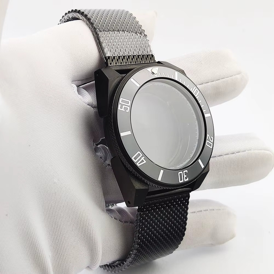 OUMASHI Uhrengehäuse Diver, Edelstahl, Silber, 43 mm - Bild 4